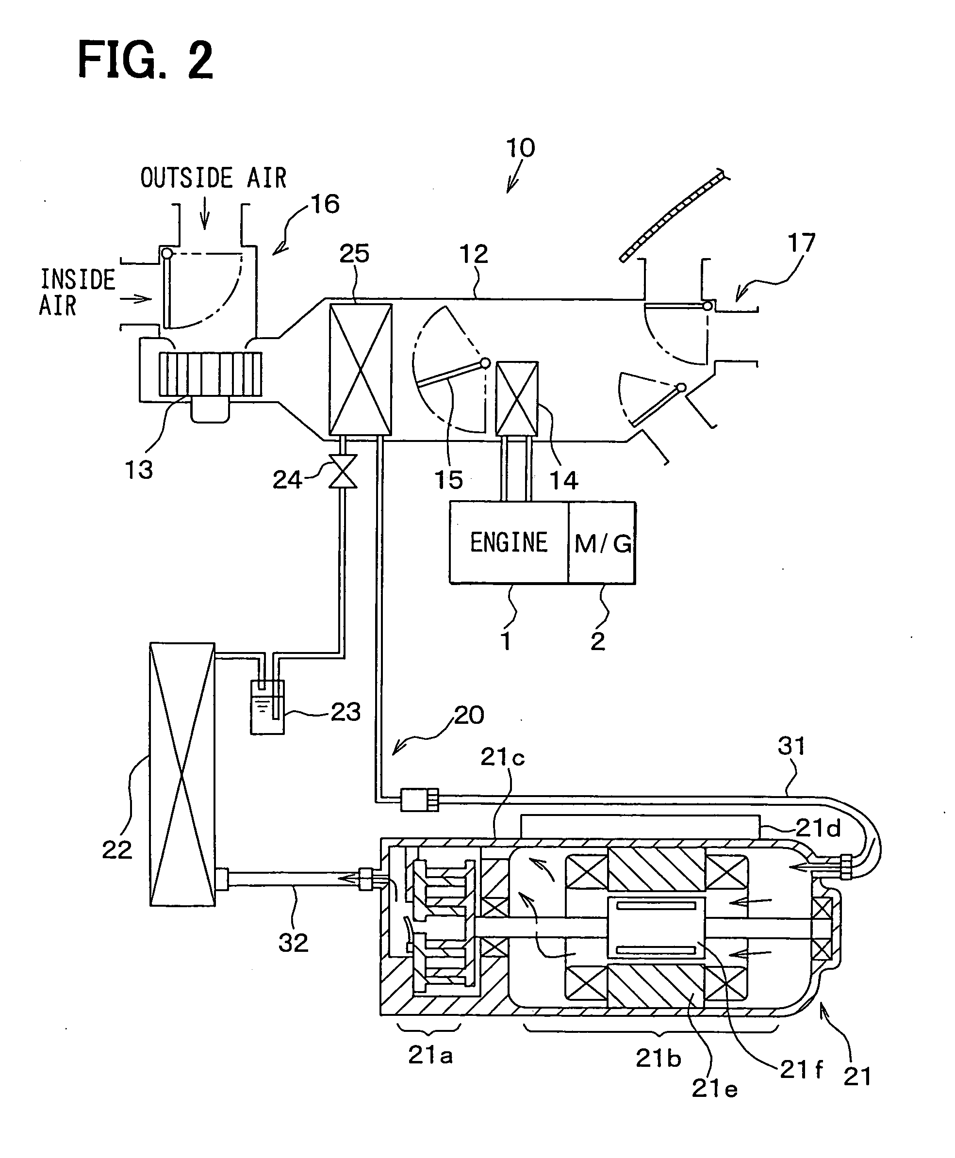 Air conditioner with control of compressor