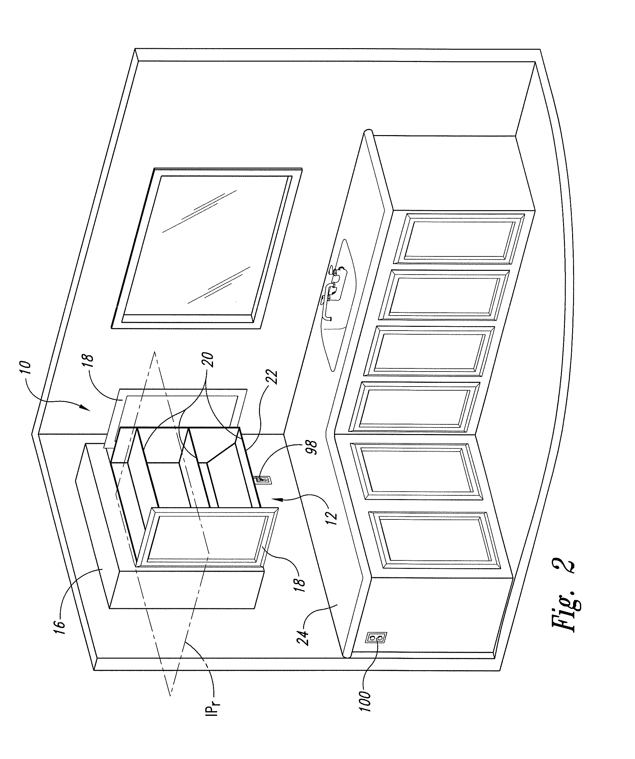 Motorized moveable shelf assembly for cabinet structures