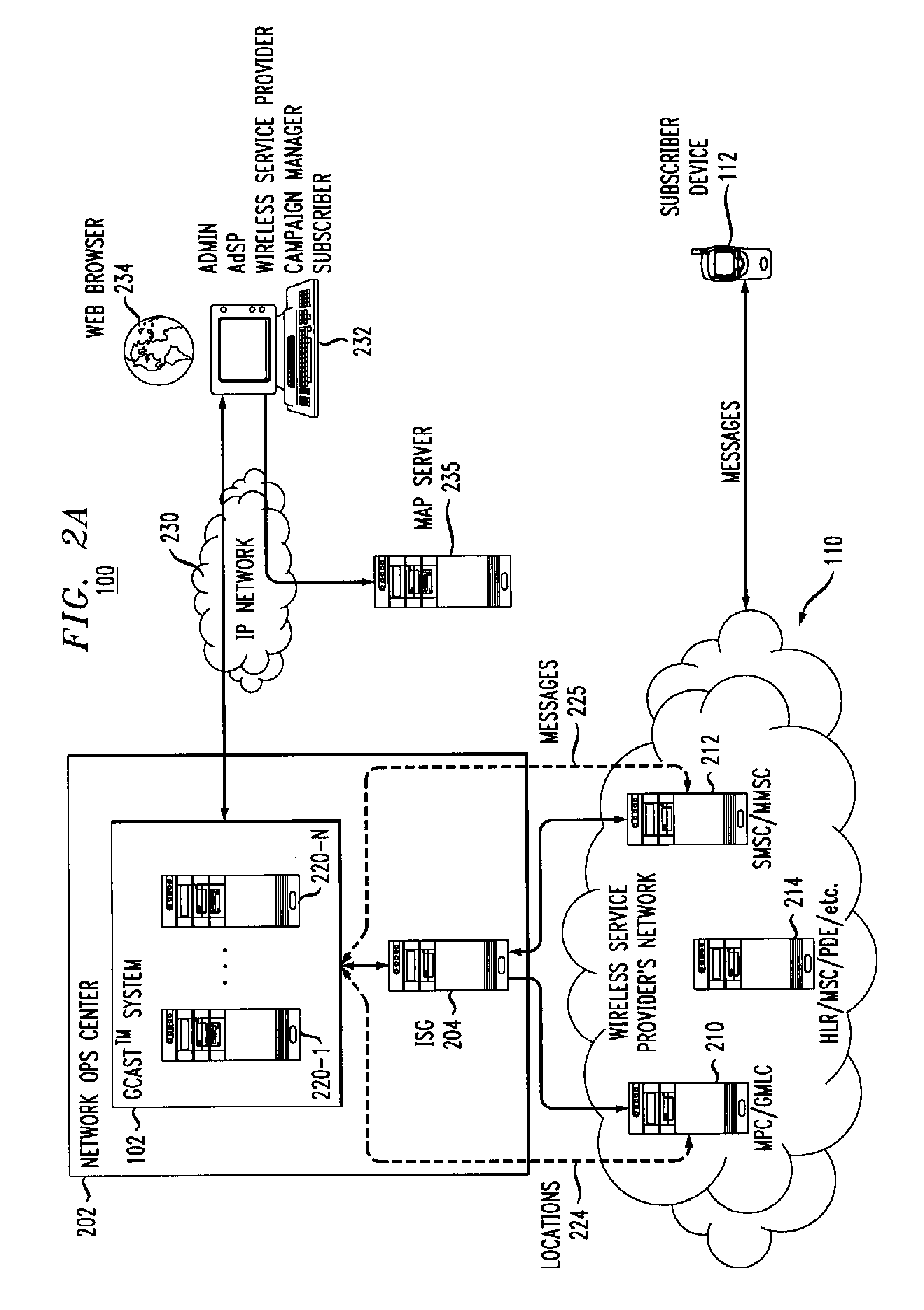 Auctioning of message delivery opportunities in a location-based services system