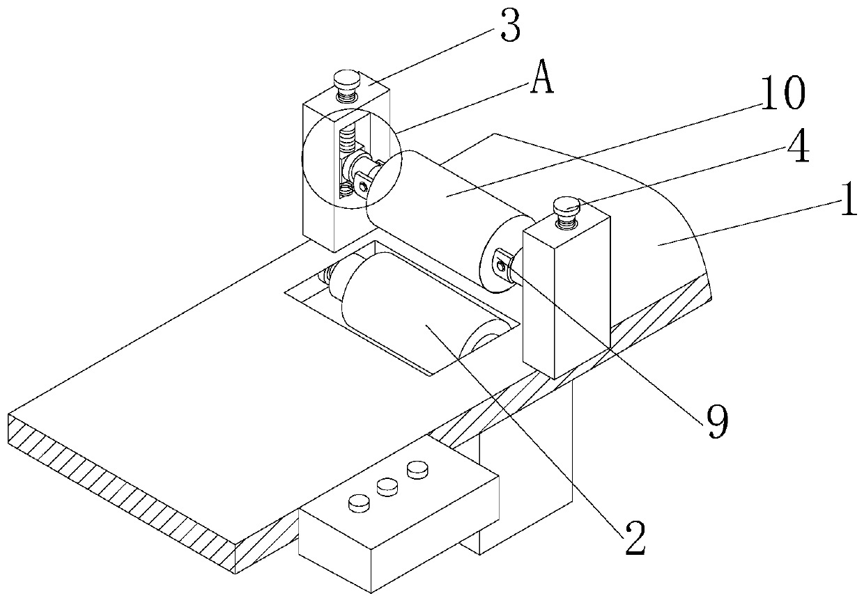 Decorative board film coating device