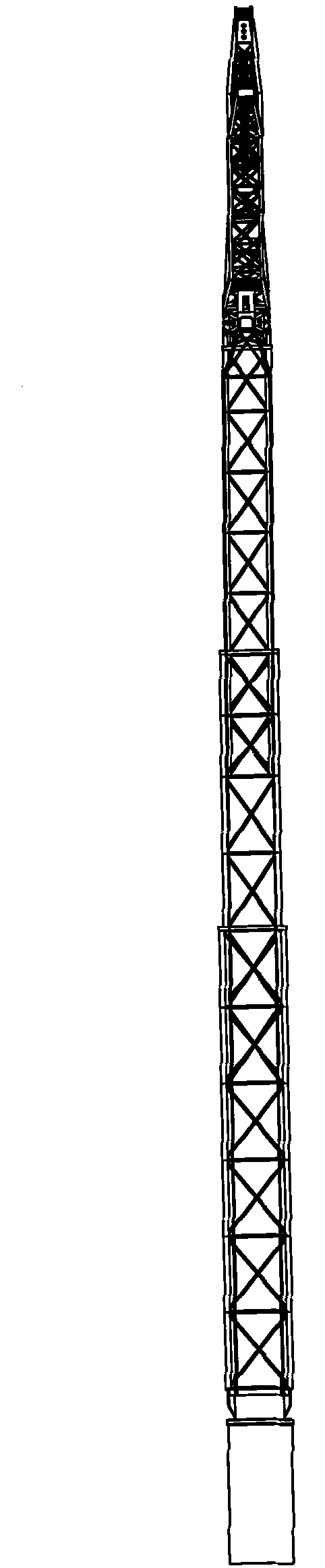 Splitting installation and construction method of marine wind generating set and equipment thereof