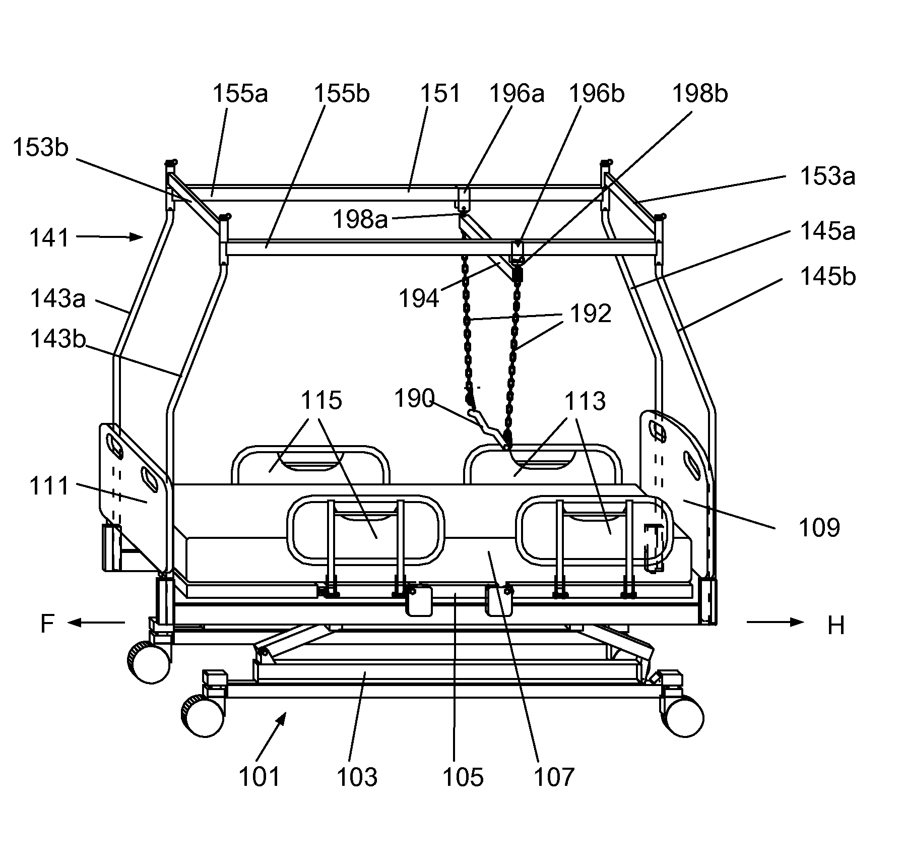 Offset patient trapeze system