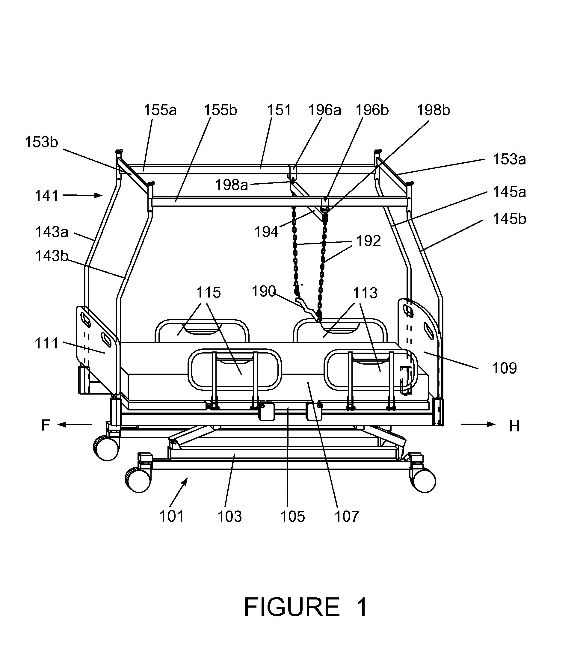 Offset patient trapeze system