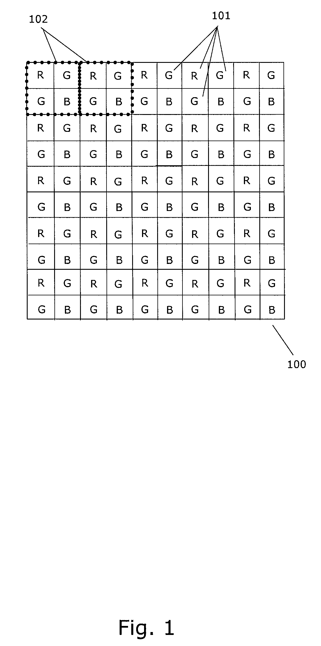 Colour binning of a digital image to reduce the image resolution