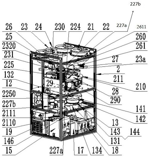 Unmanned on-site automatic making and unmanned automatic selling meal cabinet sharing system and method