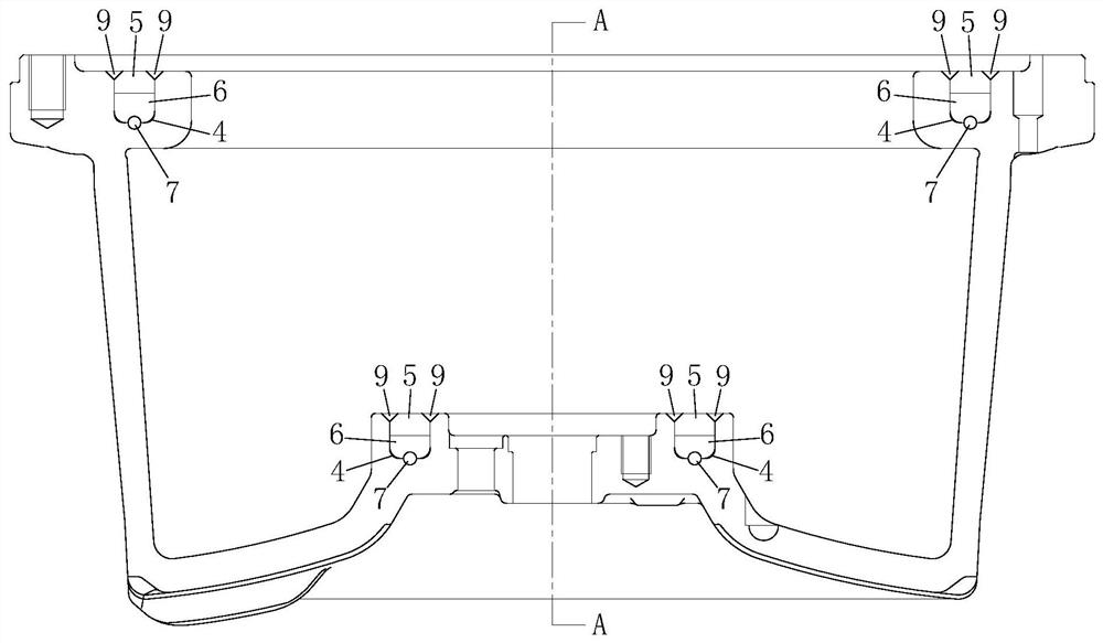 Cooling water channel embedded in hub mold and manufacturing method of cooling water channel