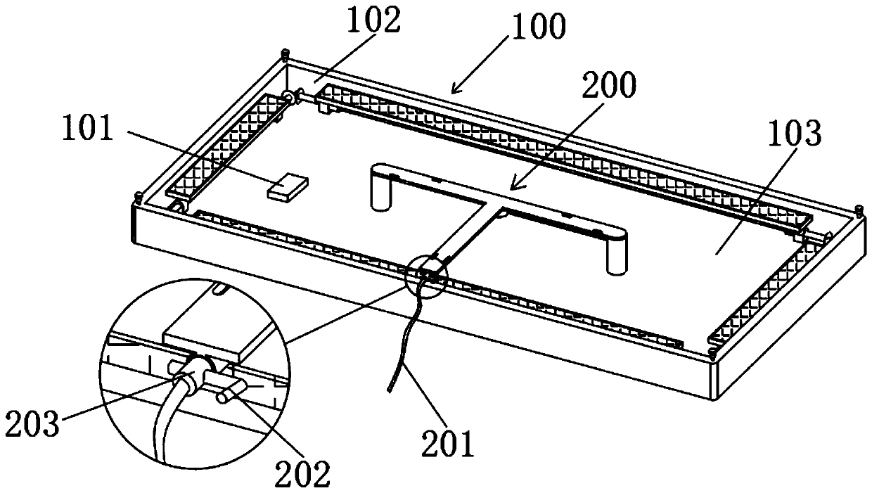 LED ceiling lamp convenient for creation of night TV watching atmosphere