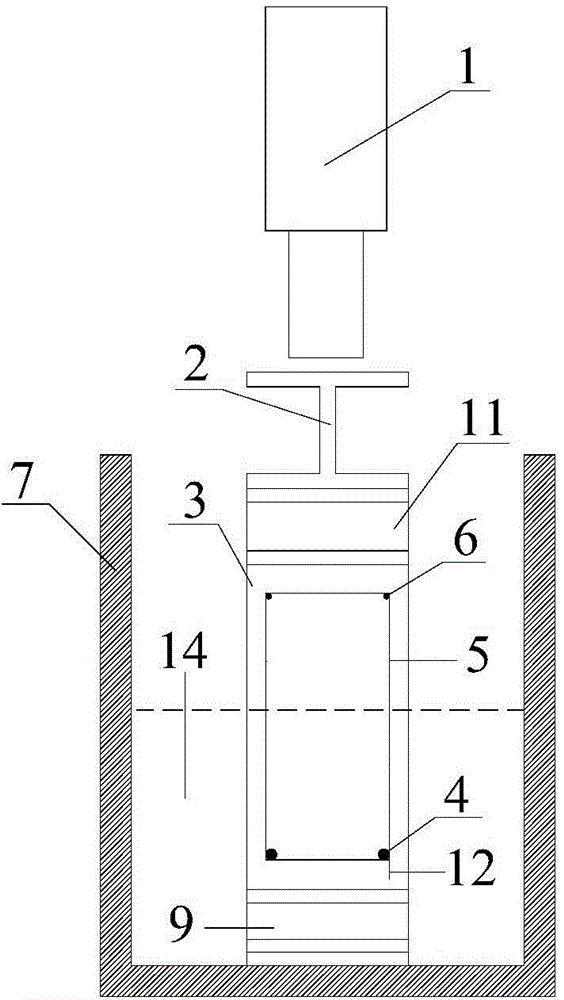 Corrosion-fatigue testing method for reinforced concrete on basis of optical-fiber sensing and device thereof