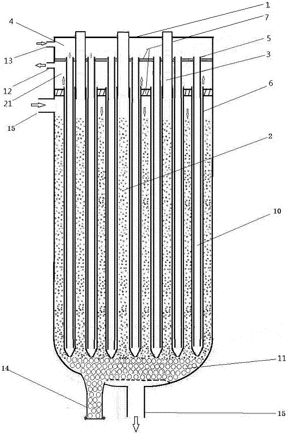 Low temperature removal method for COS with relatively high concentration in gas