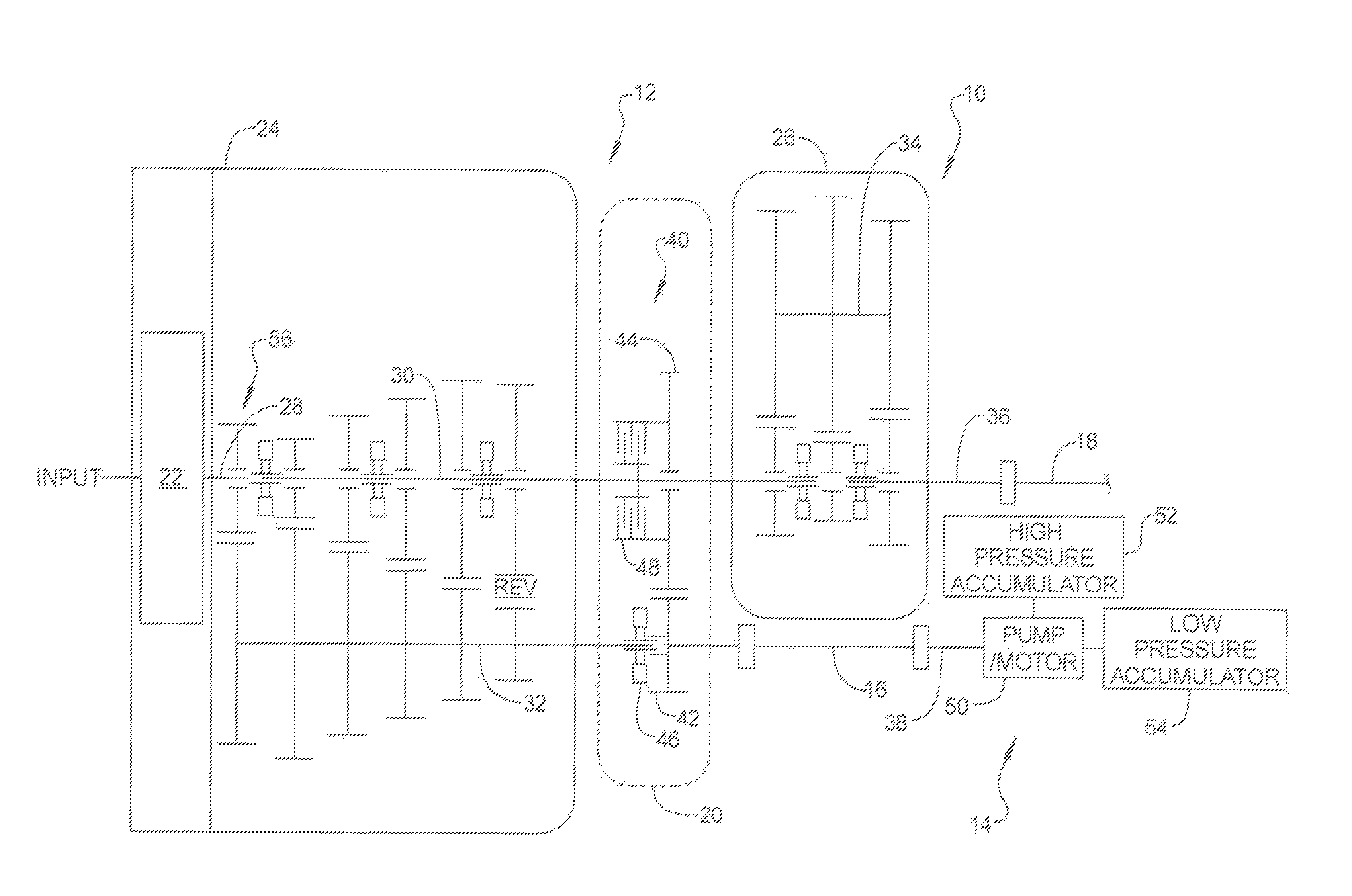 Adapter for Connecting a Countershaft Transmission with a Hydraulic Launch Assist System