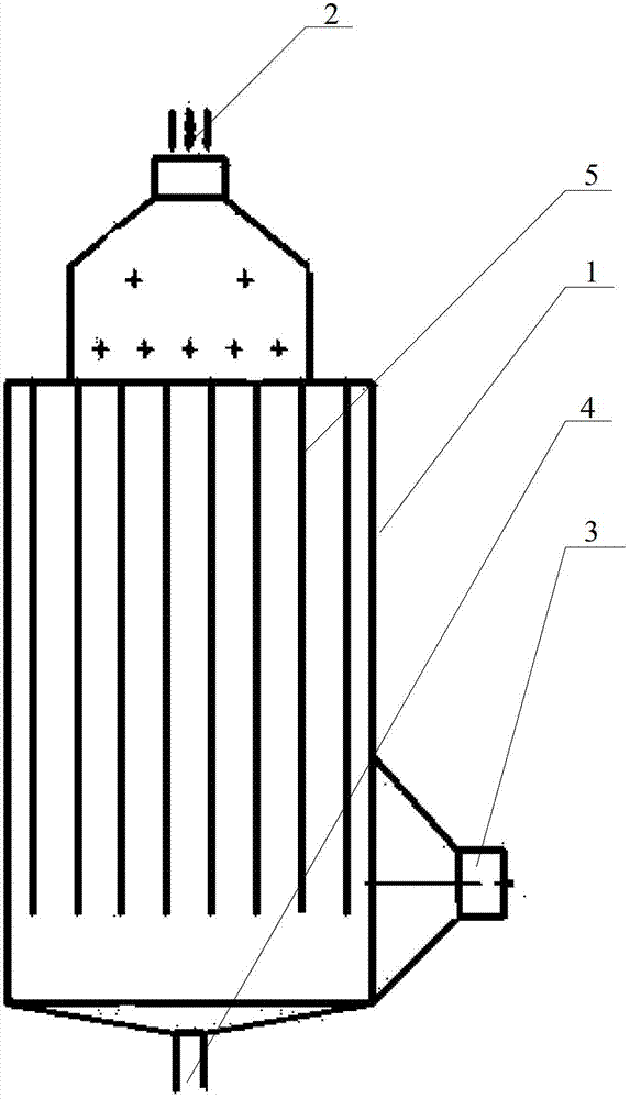 Vertical type wet process electric dust collector flow field optimizing device