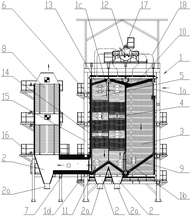 Three-chamber rare earth recovery waste heat furnace