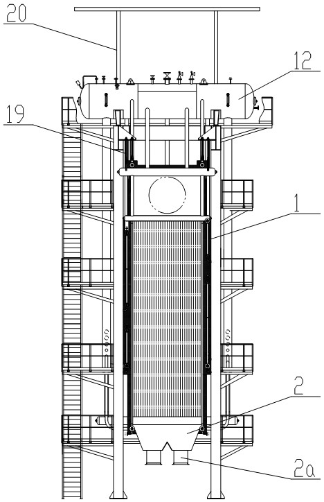 Three-chamber rare earth recovery waste heat furnace