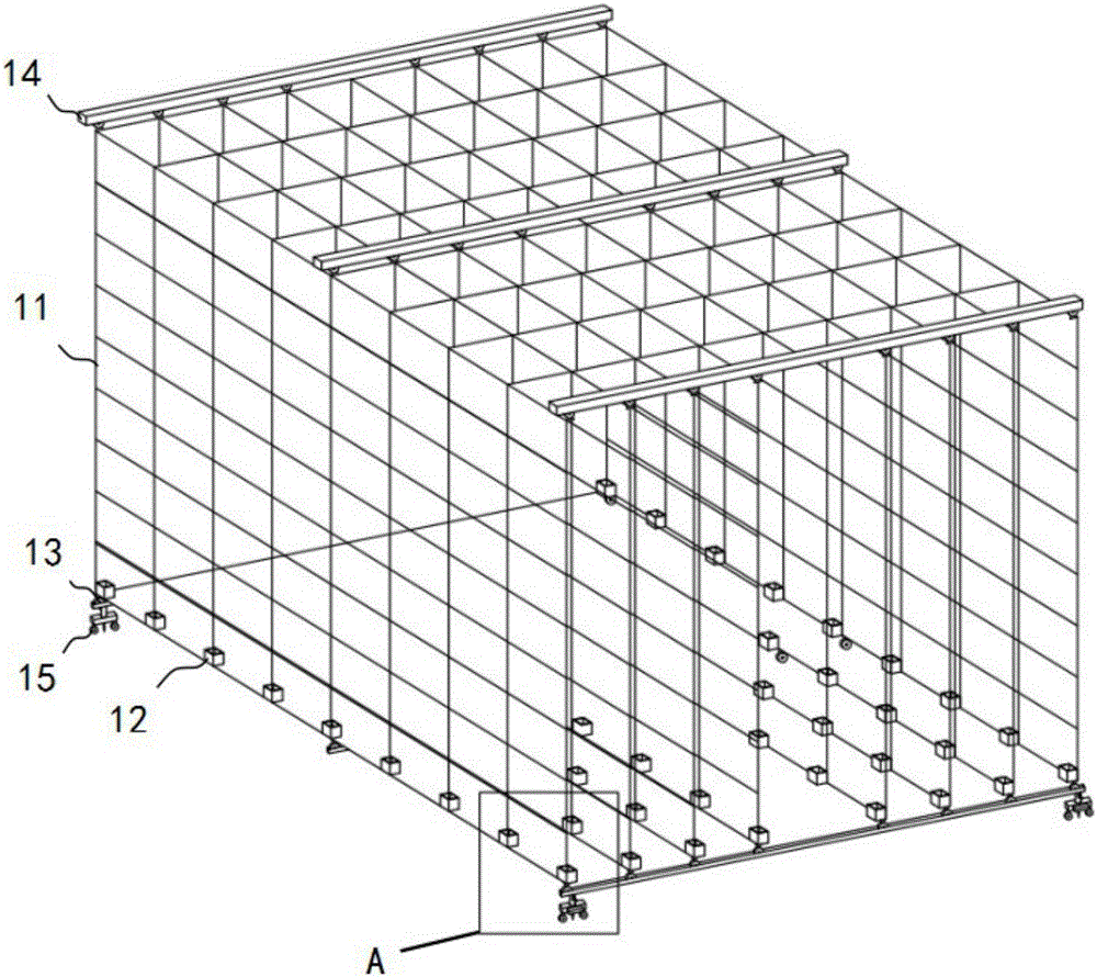 Movable type vine plant module and green labyrinth with same