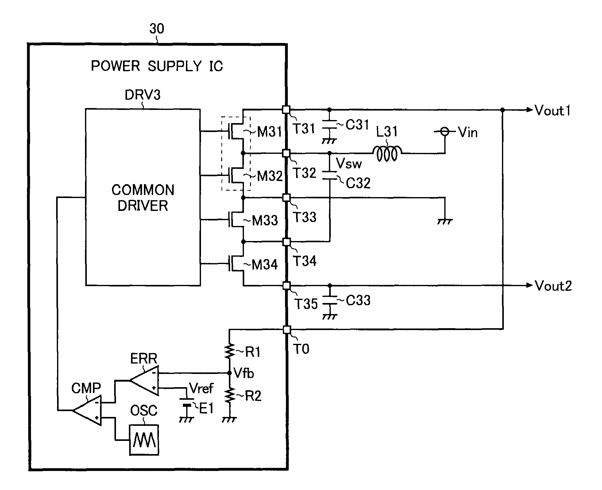 Power supply circuit and semiconductor device for use therein