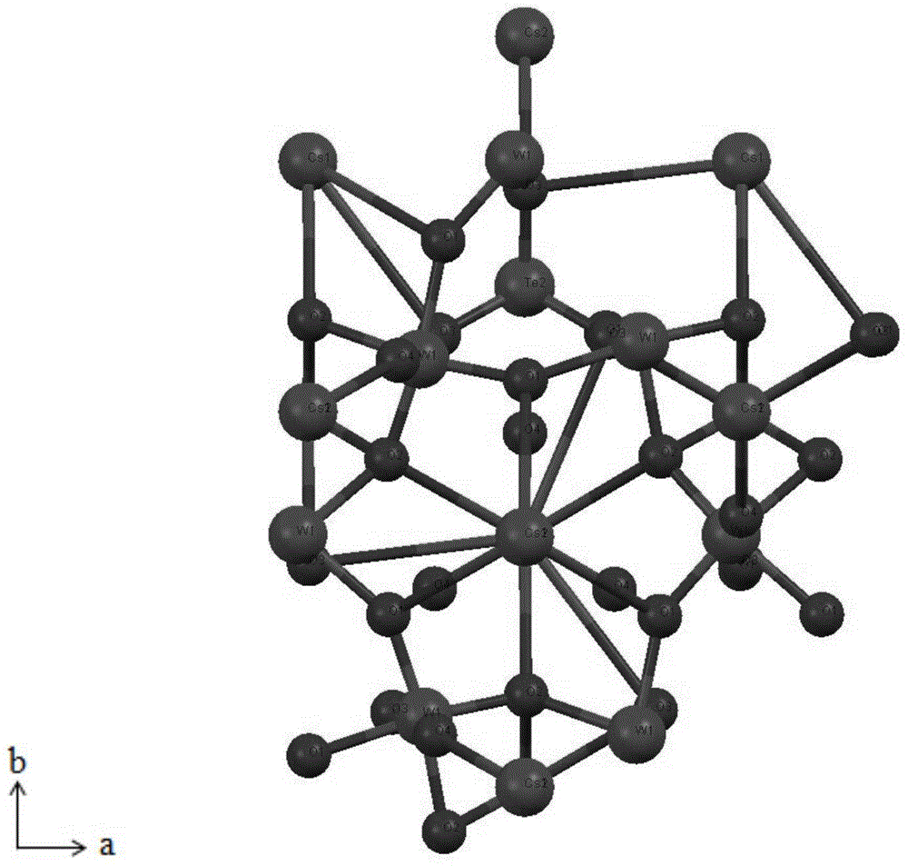 Cesium tungsten-tellurite crystal as well as flux growth method and application thereof