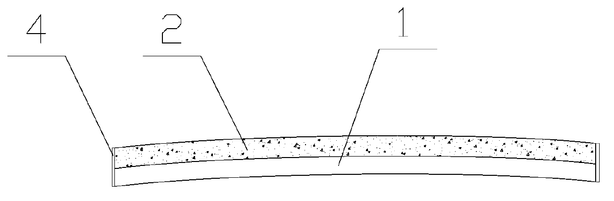 Corrugated plate steel mold integrated composite structure bridge deck system and construction technology thereof