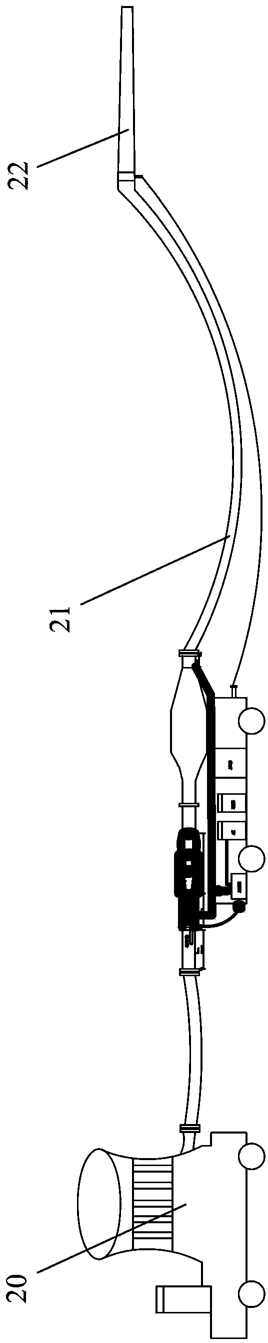 Concrete mixing bunker as well as concrete wet-process injection system and method based on concrete mixing bunker