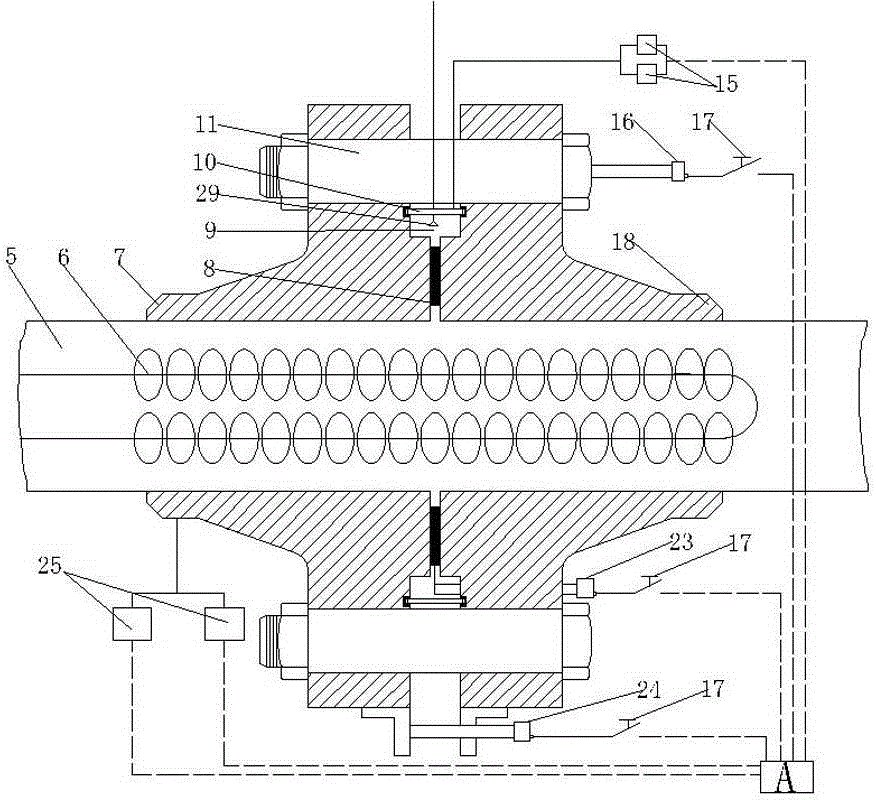 Device for testing leakage rate of bolted flange connection system