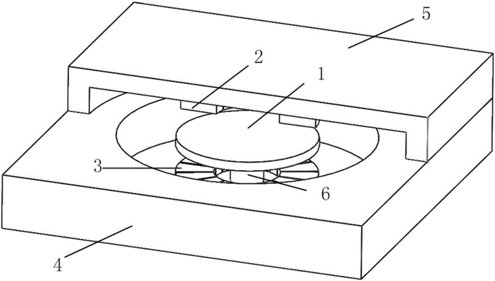 Upper-ring and lower-discrete double-electrode distributed micro-gyroscope and preparation method thereof