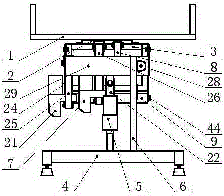 Nursing bed with split leg function