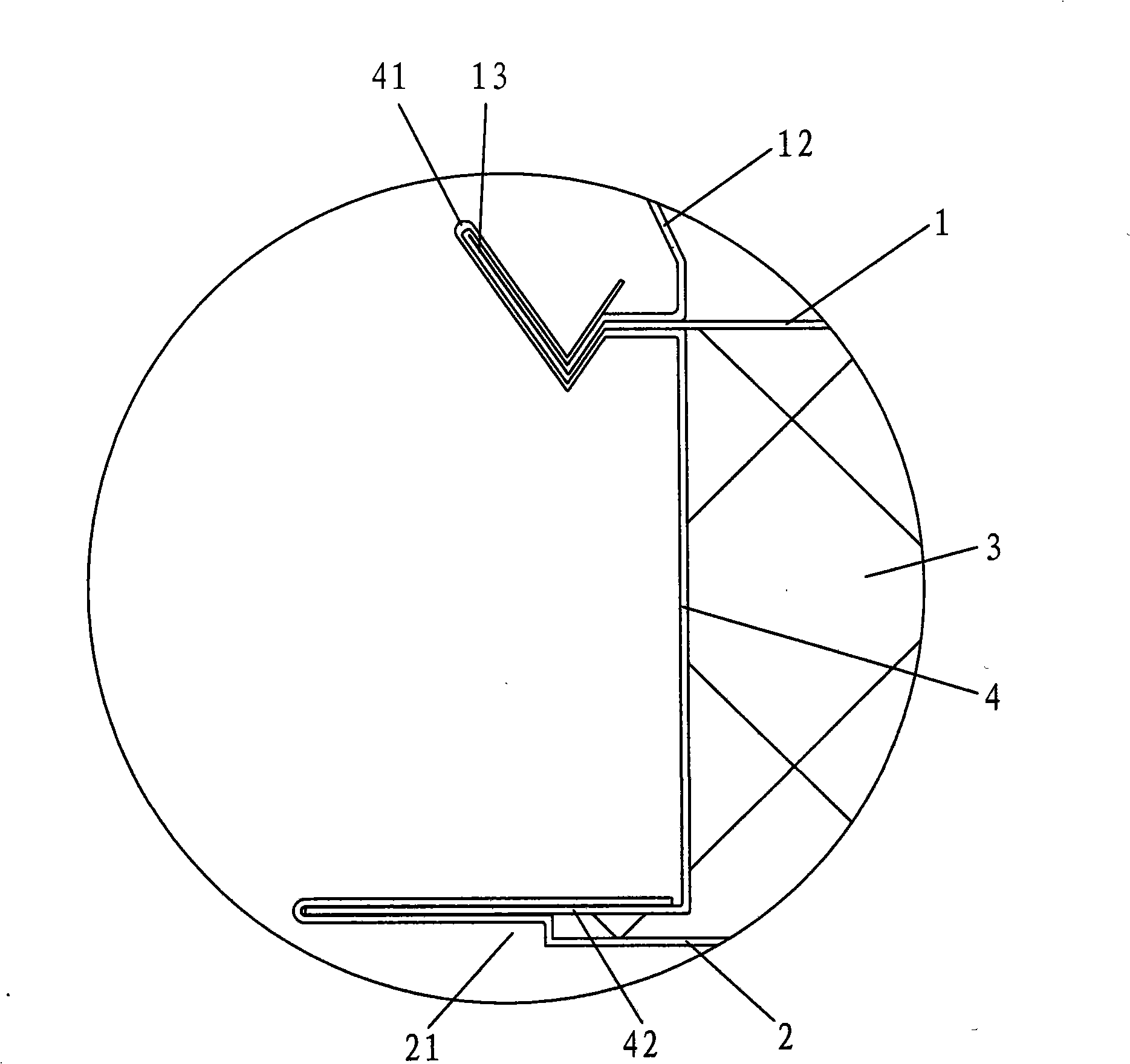 Production method for edge sealing type hidden buckle rock wool laminboard