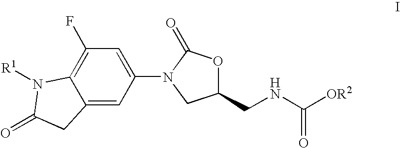 7-Fluoro-1,3-dihydro-indol-2-one oxazolidinones as antibacterial agents