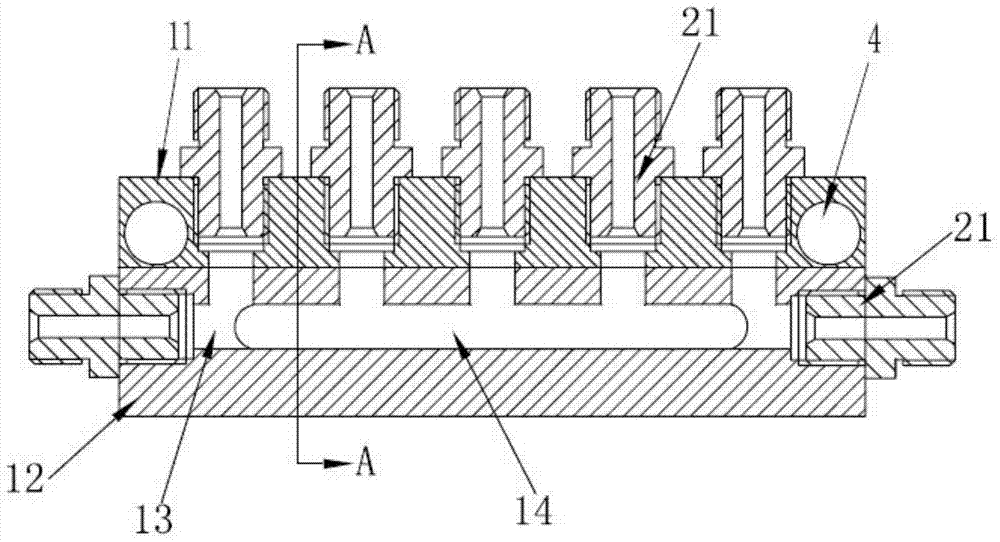 A seven-way valve