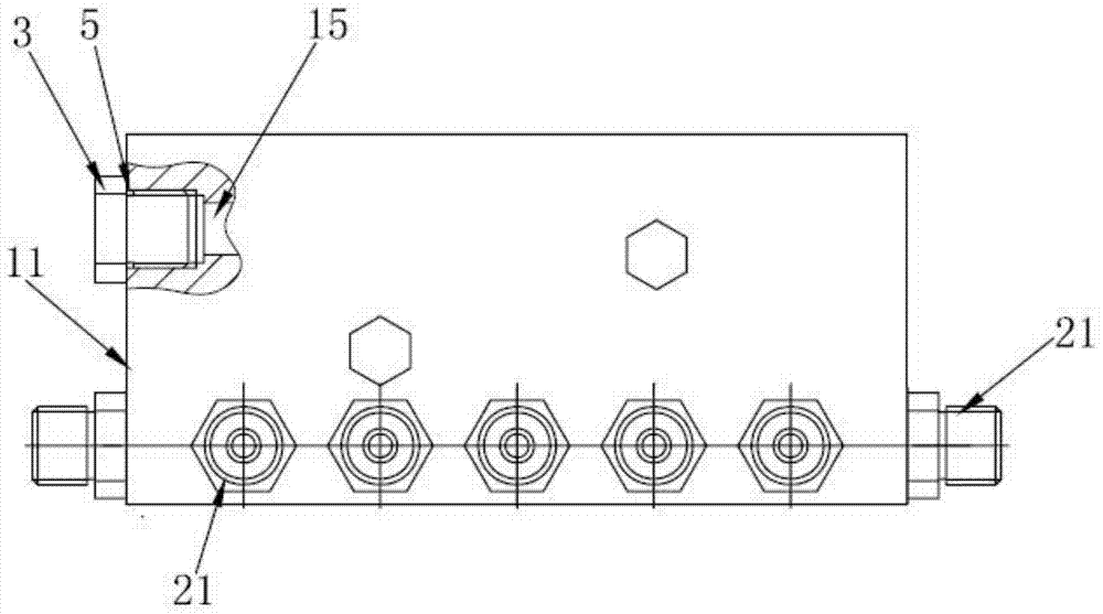 A seven-way valve