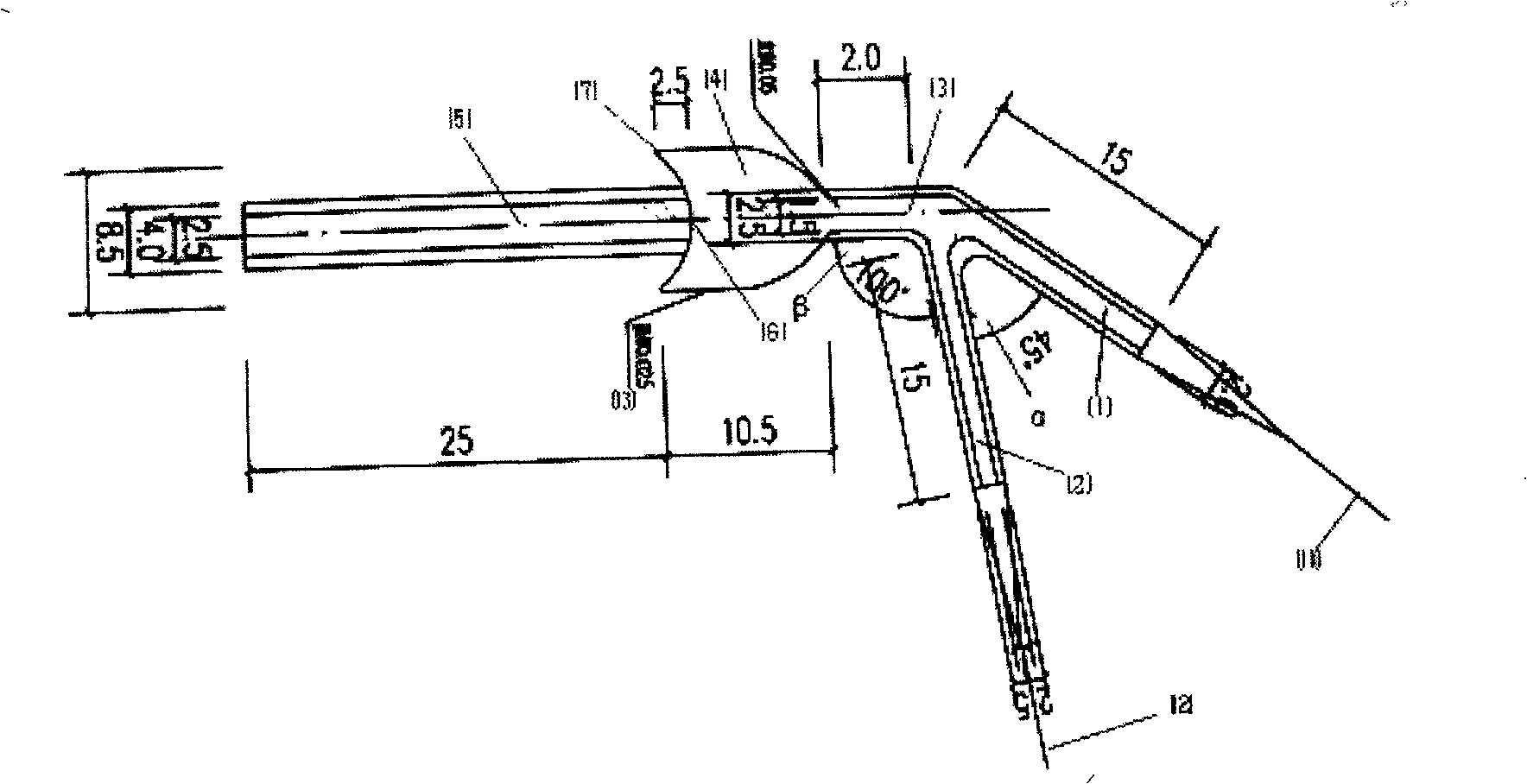 Periodically degrading type tear drainage rebuilding system