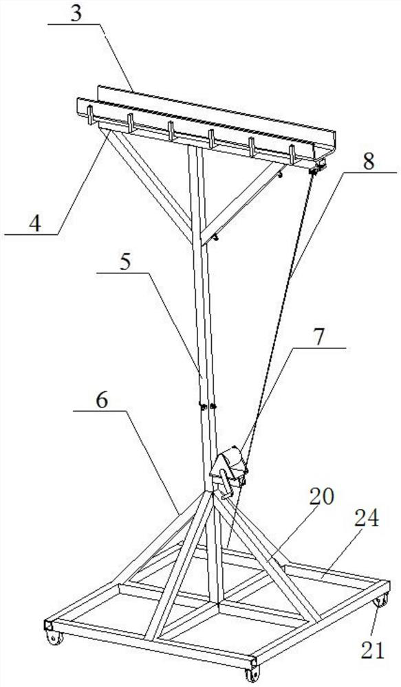 Pod supporting frame, high-altitude balloon issuing device and issuing method thereof