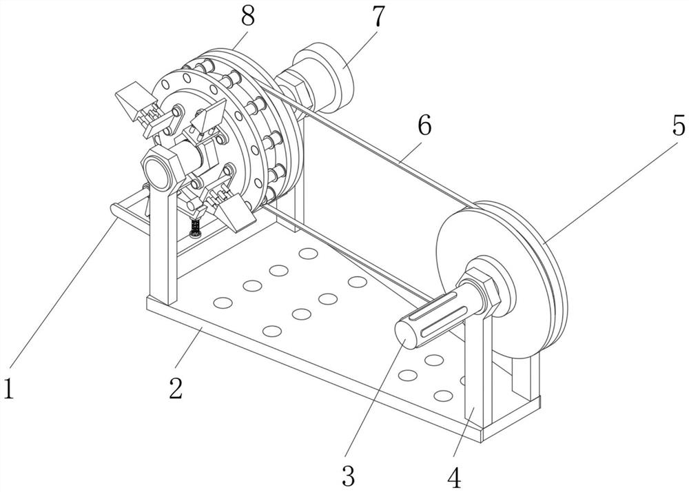 Intermittent control and adjustment mechanism for driving belt for conveying and feeding in chemical production