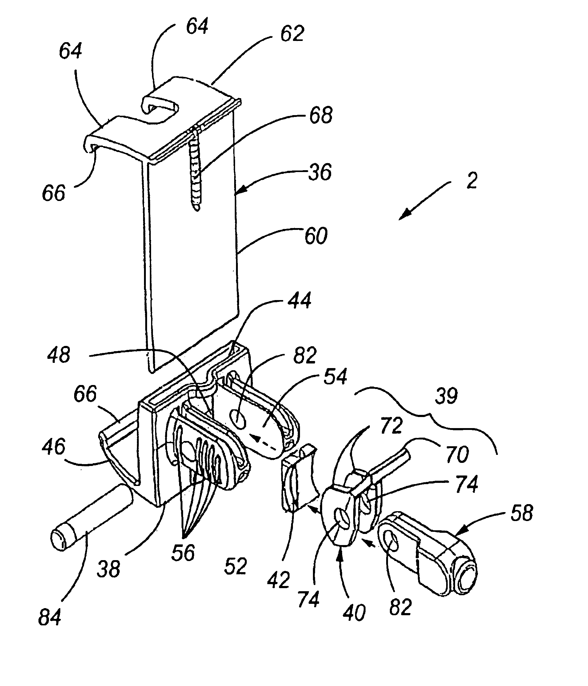 Lockable brake pedal fastener