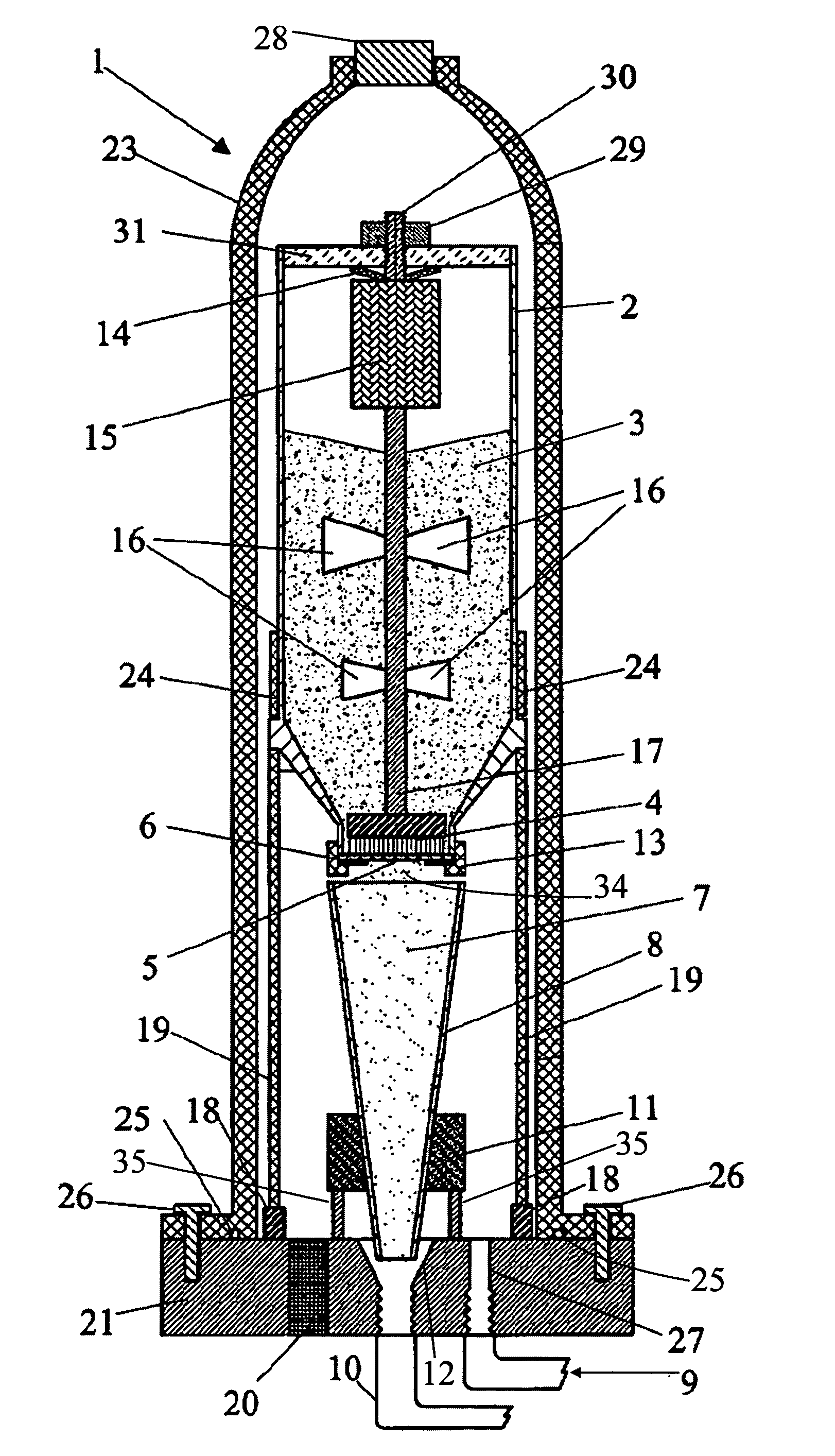 Brush-sieve powder-fluidizing apparatus for feeding nano-size and ultra-fine powders