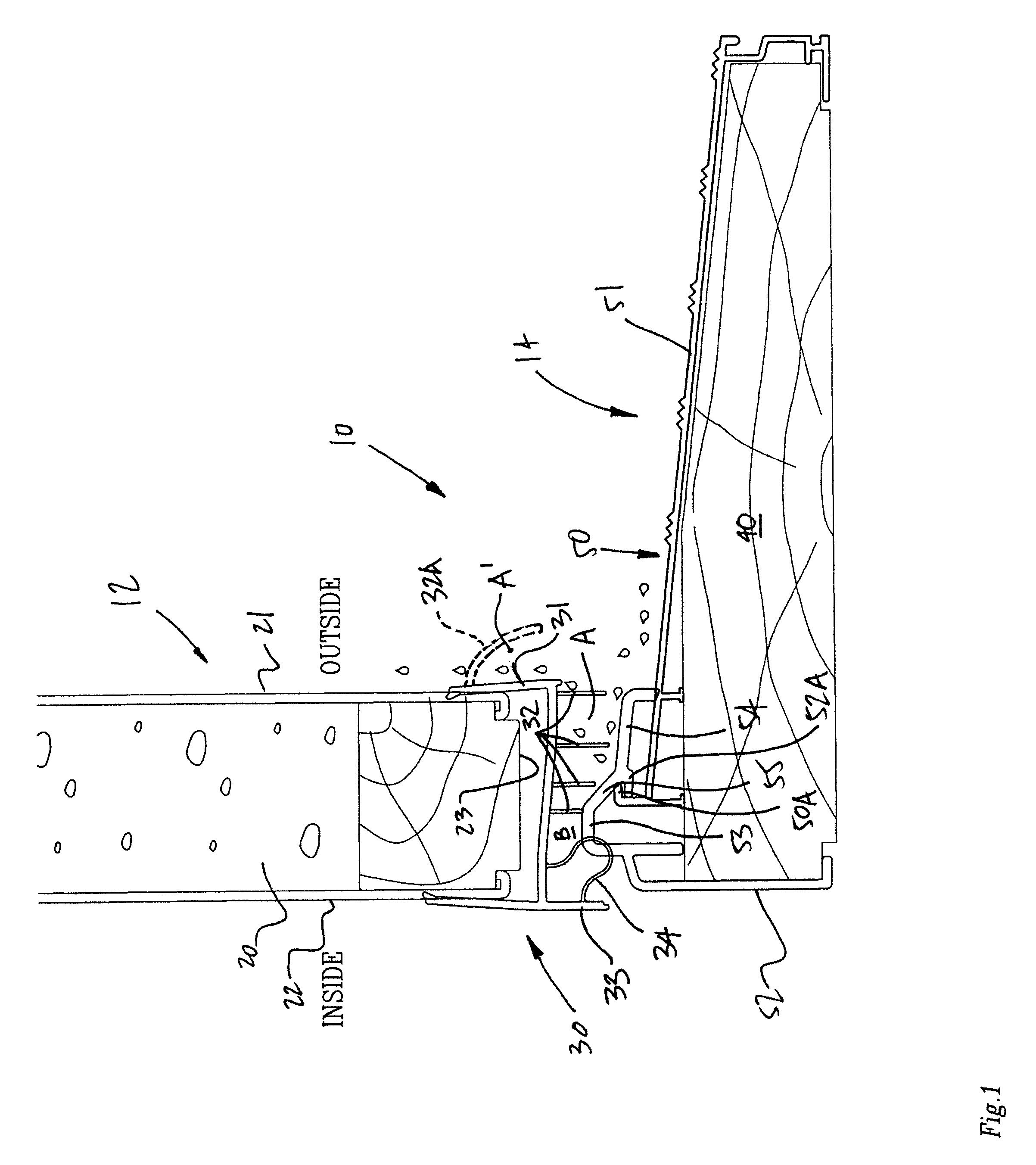 Door sill assembly with sealed zone for exterior doors