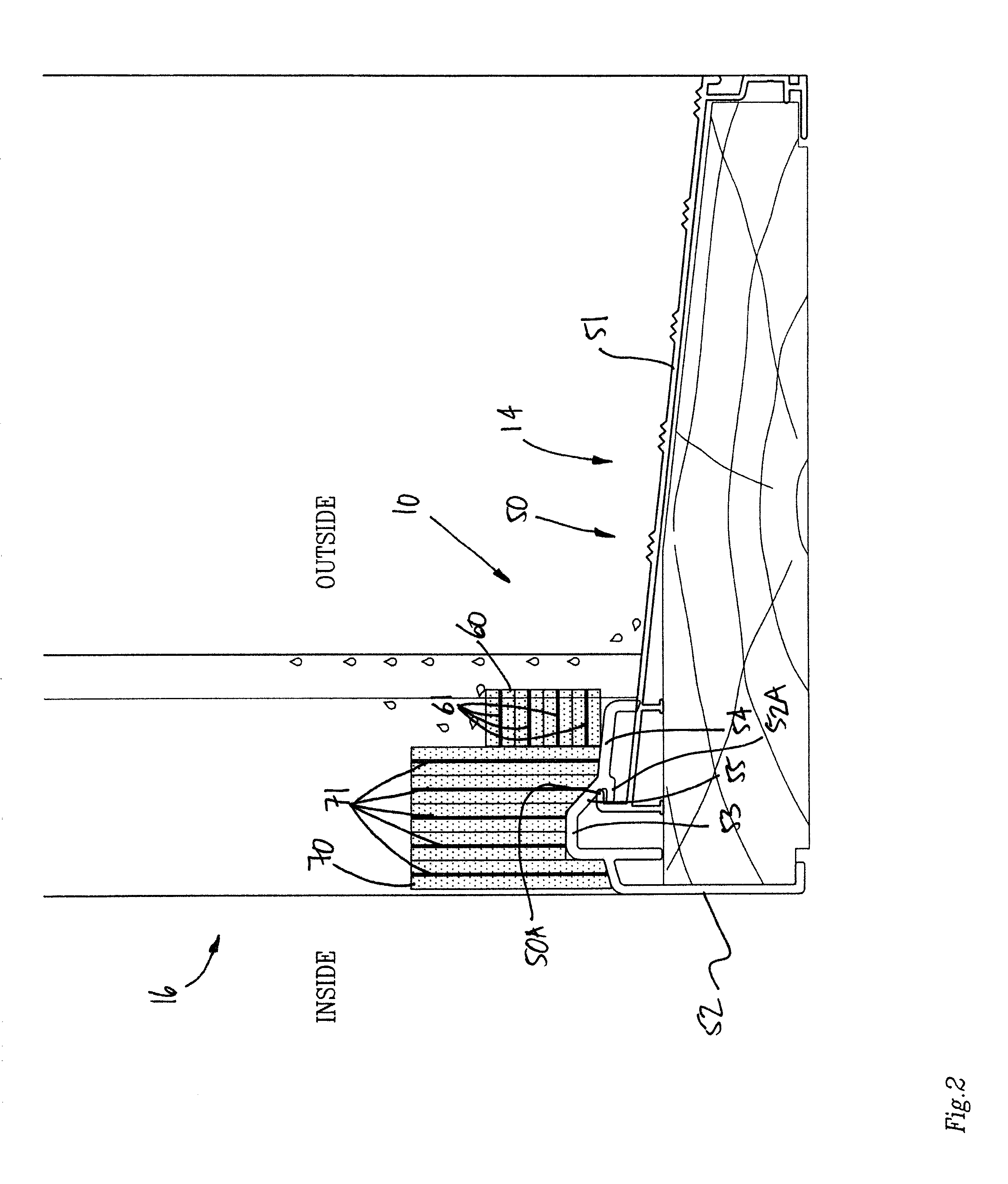 Door sill assembly with sealed zone for exterior doors