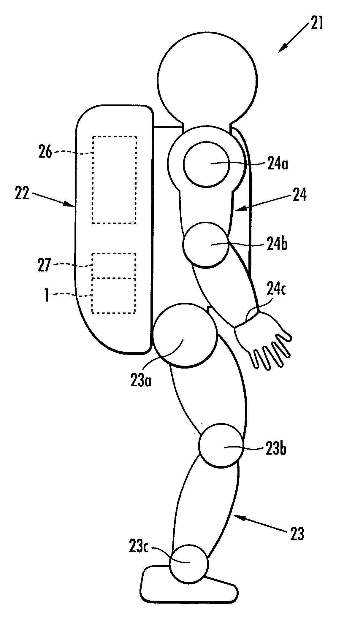 Angular velocity measuring device and leg-moving robot