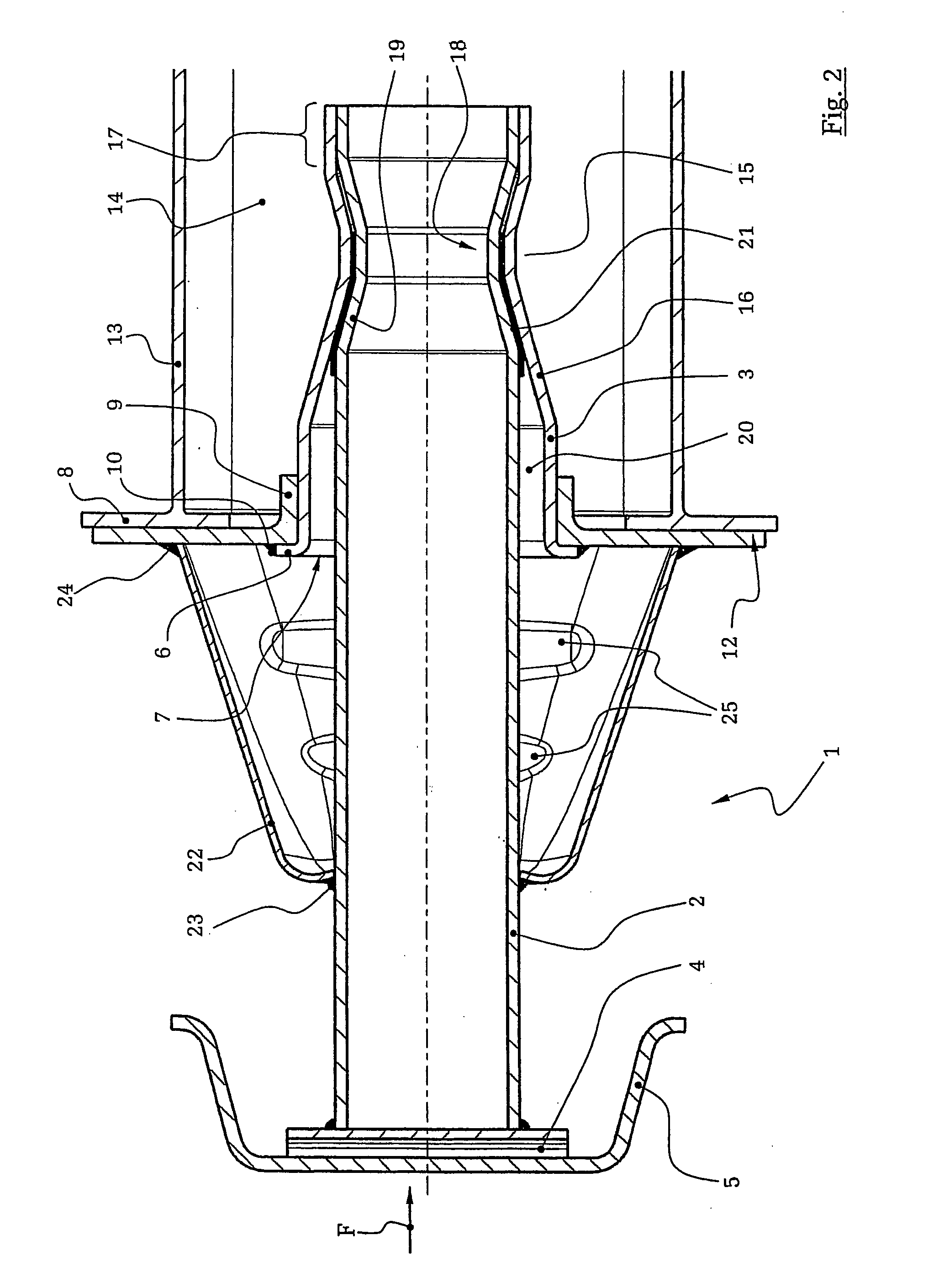 Impact damper assembly for an automobile