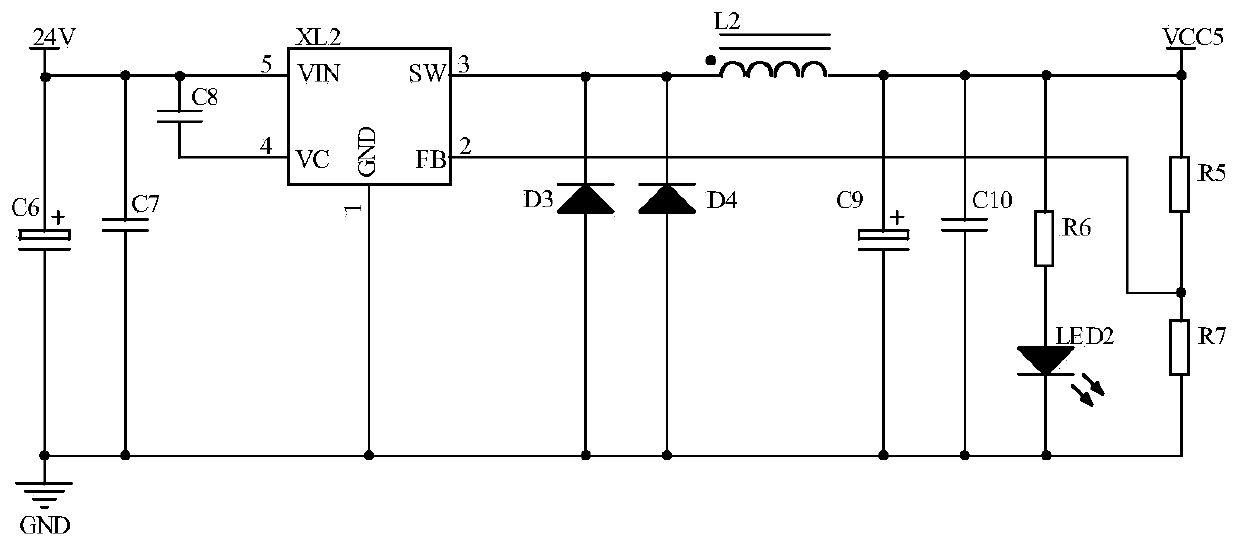 Wetland environment monitoring data acquisition circuit