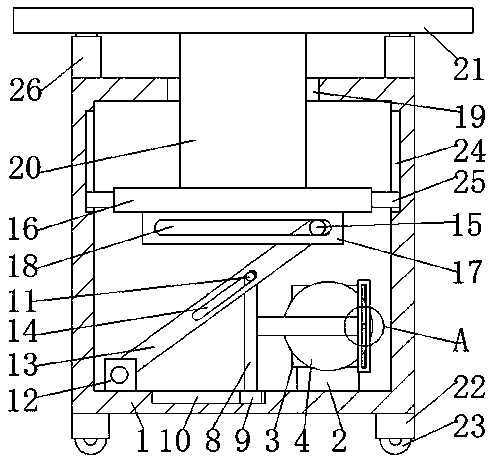 Desk with height adjusting function