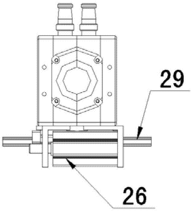 Automatic clamping device for flaw detection of steel wire rope