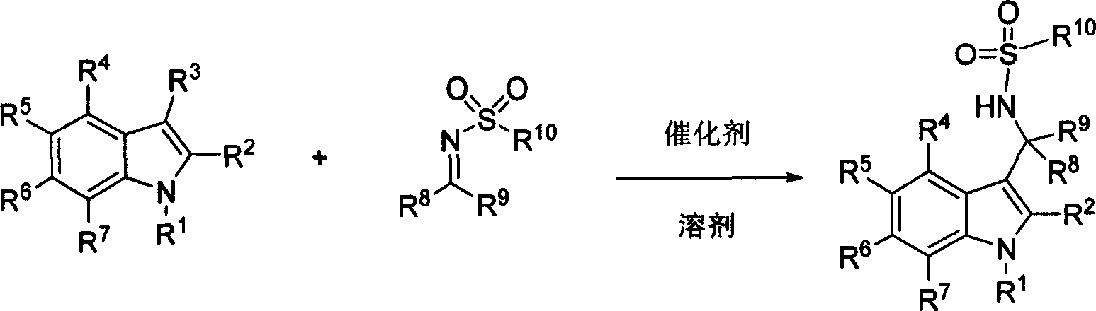 Process of synthesizing 3-methyl amino indole compound