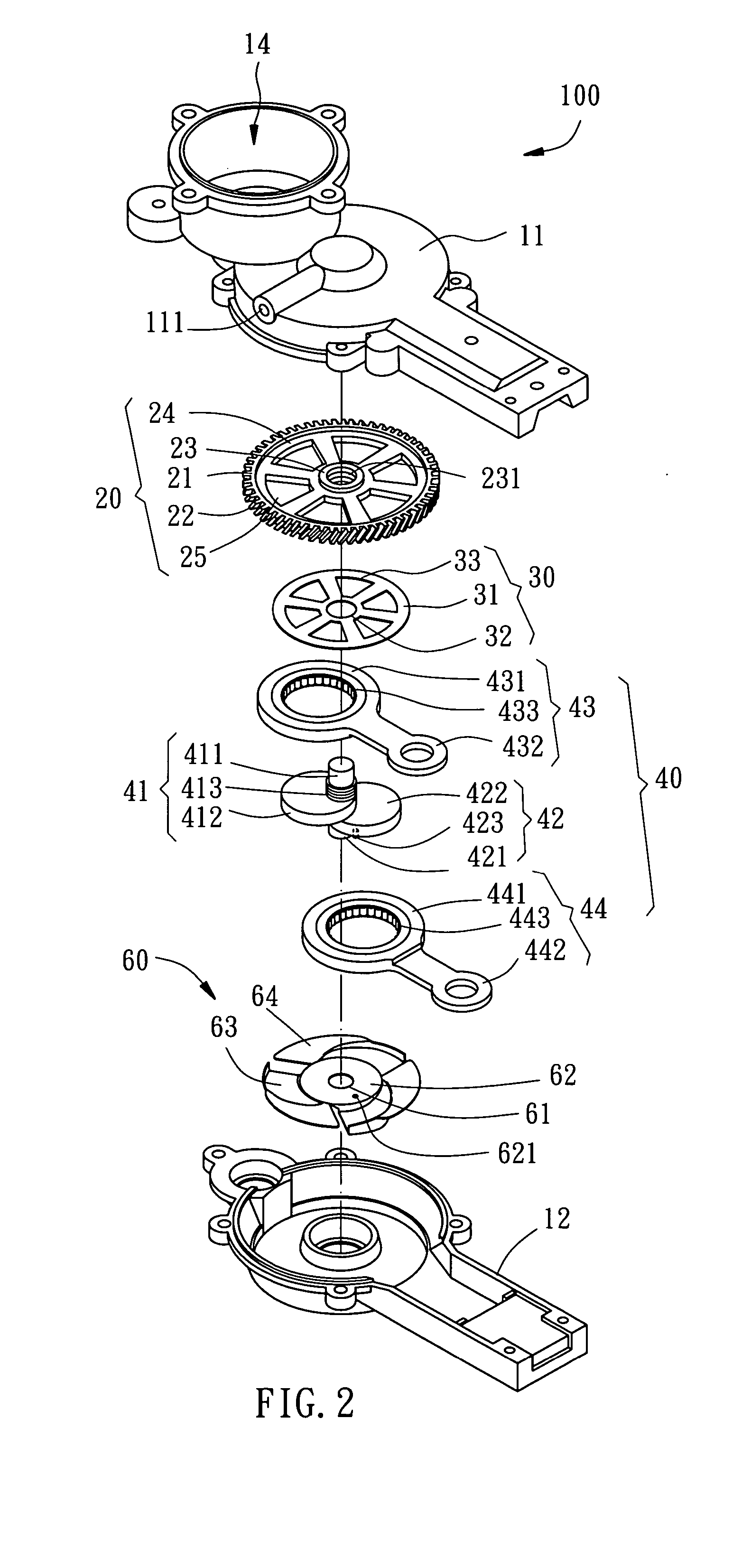 Gearbox for gardening machine