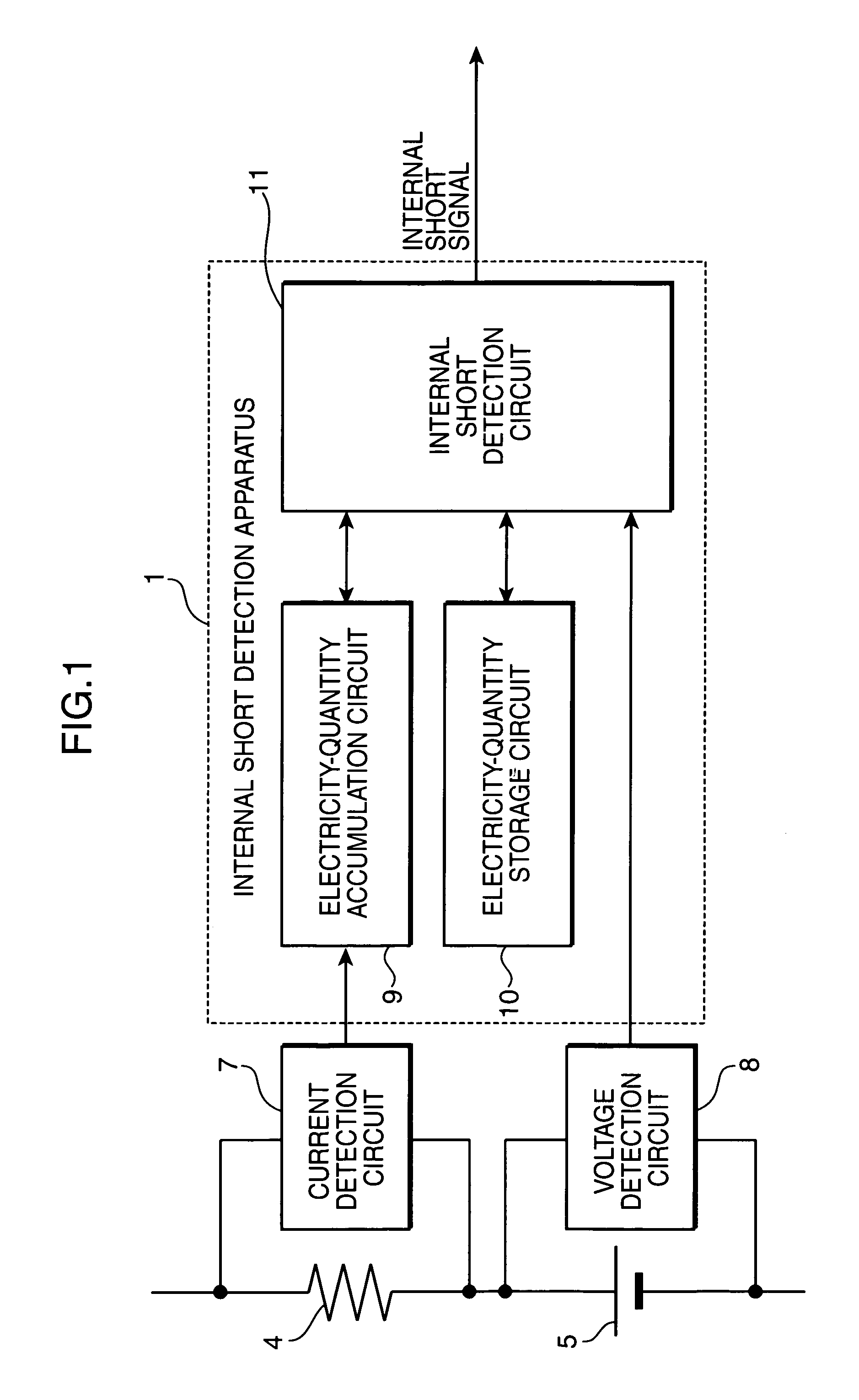 Internal short detection apparatus for secondary-battery, internal short detection method for secondary-battery, battery-pack, and electronic equipment