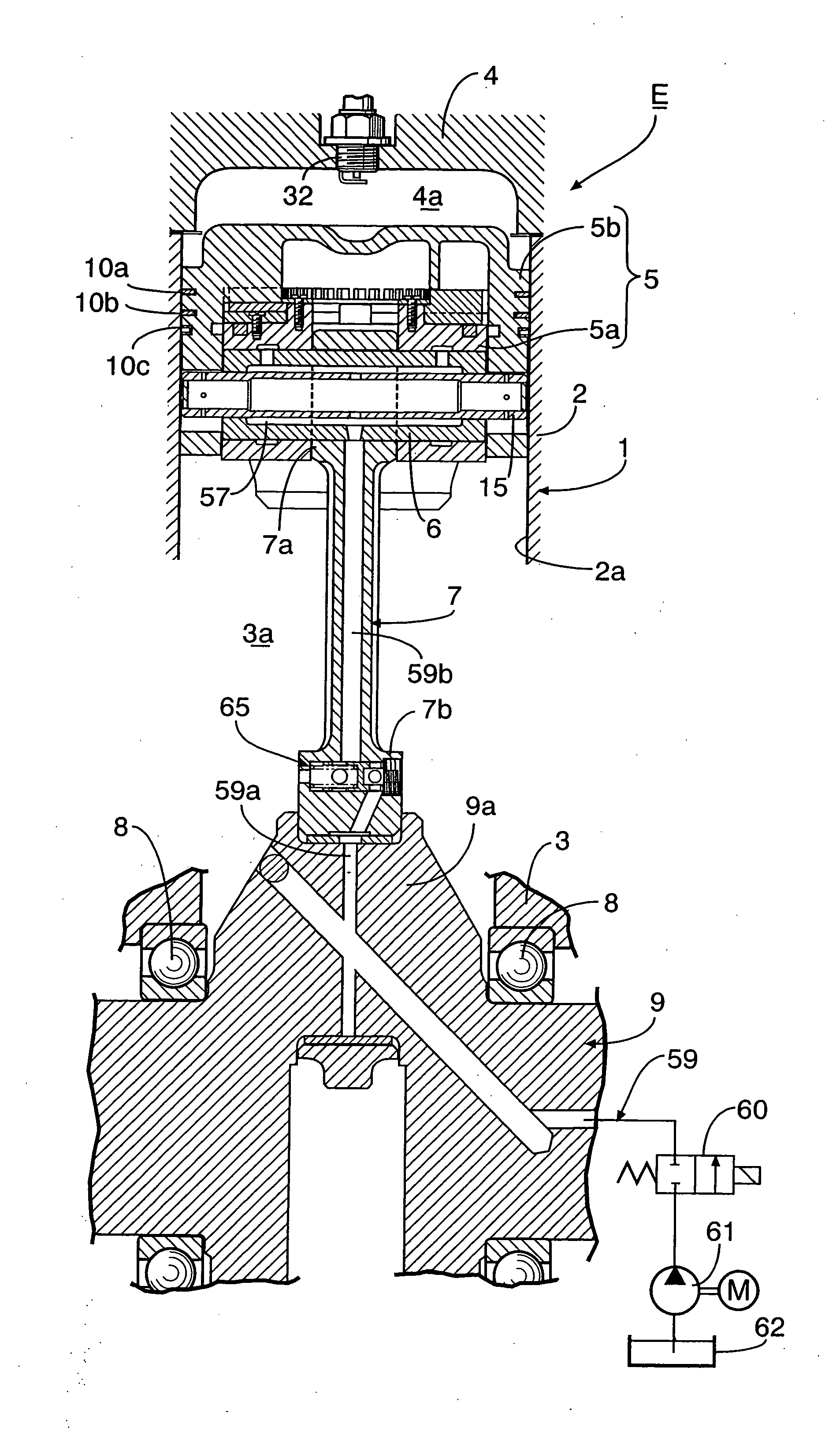 Variable compression ratio device of internal combustion engine