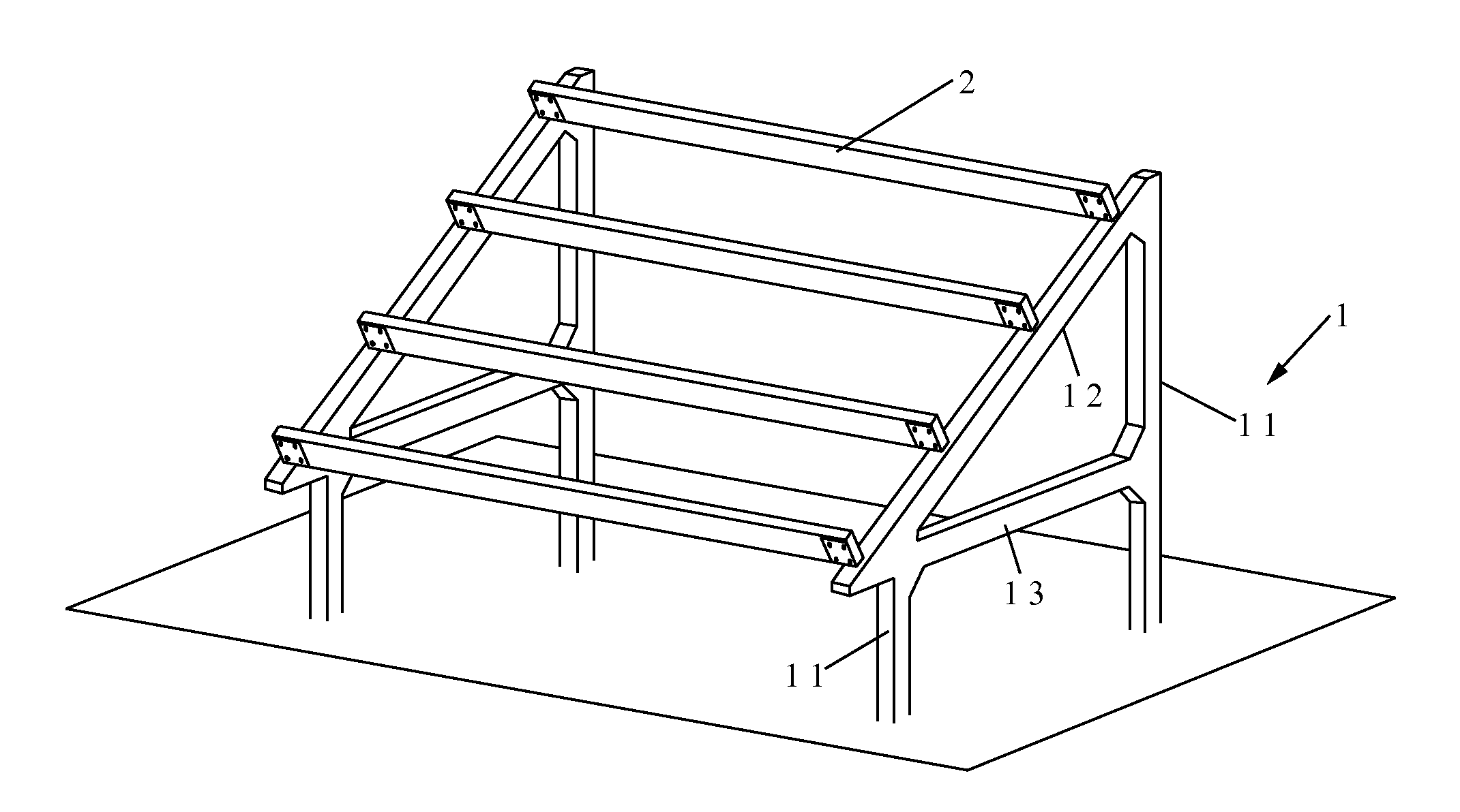 Support frame for solar energy device