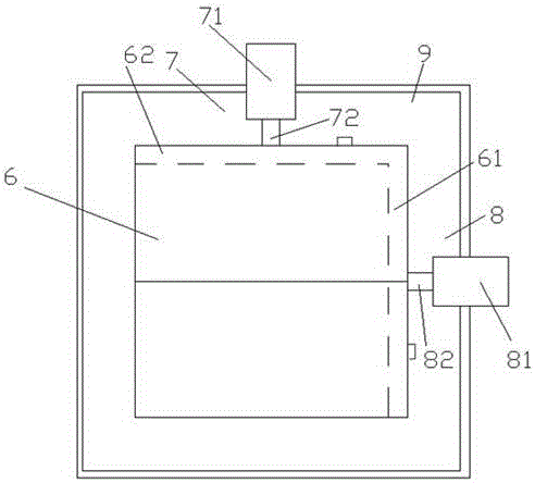 Working table structure of processing device