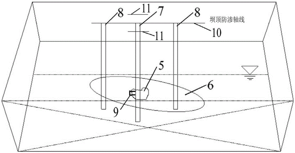 Seeping hidden trouble detection and directional processing method and detection equipment for earth and rockfill dam