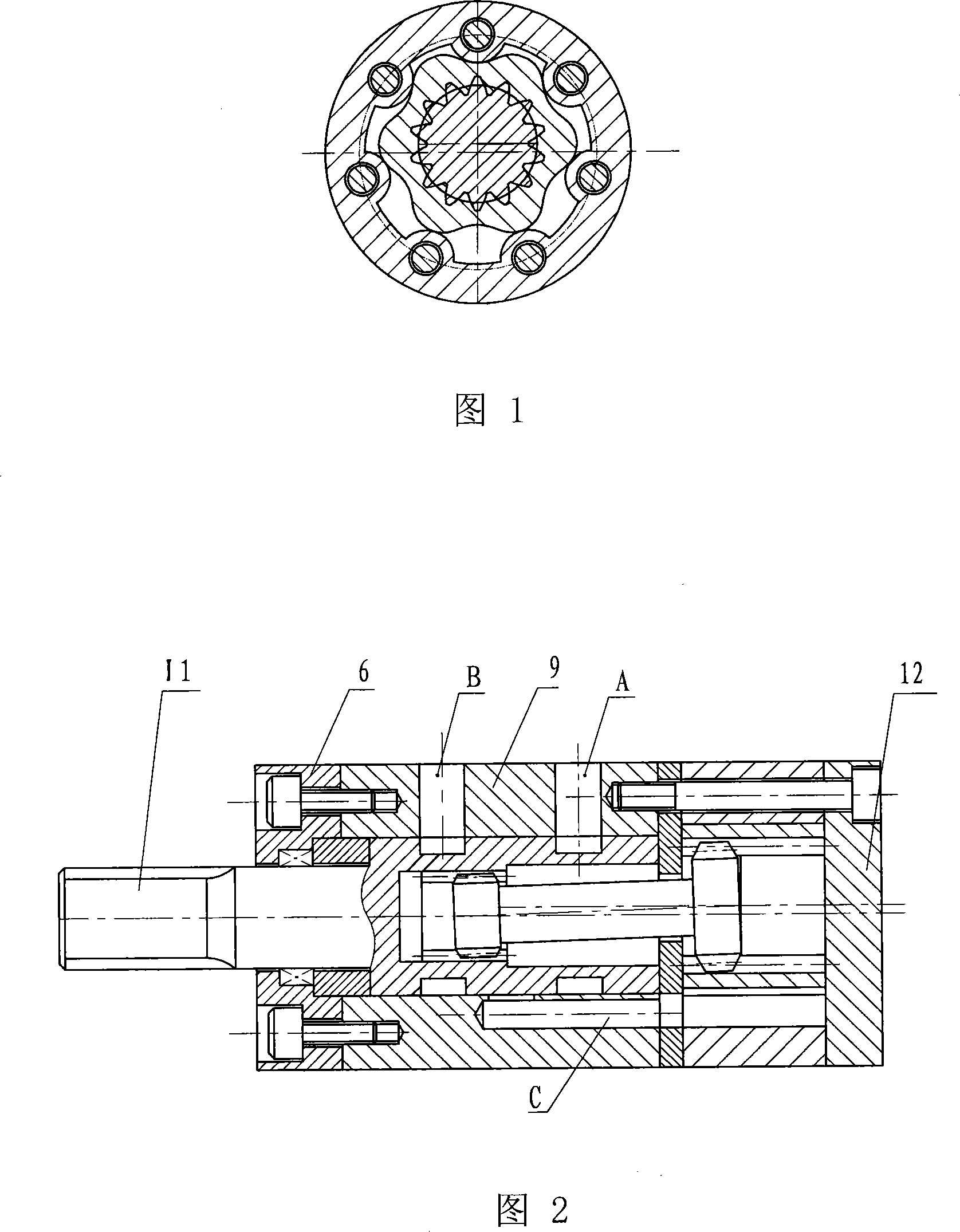 Pore-pin type cycloid rotor motor