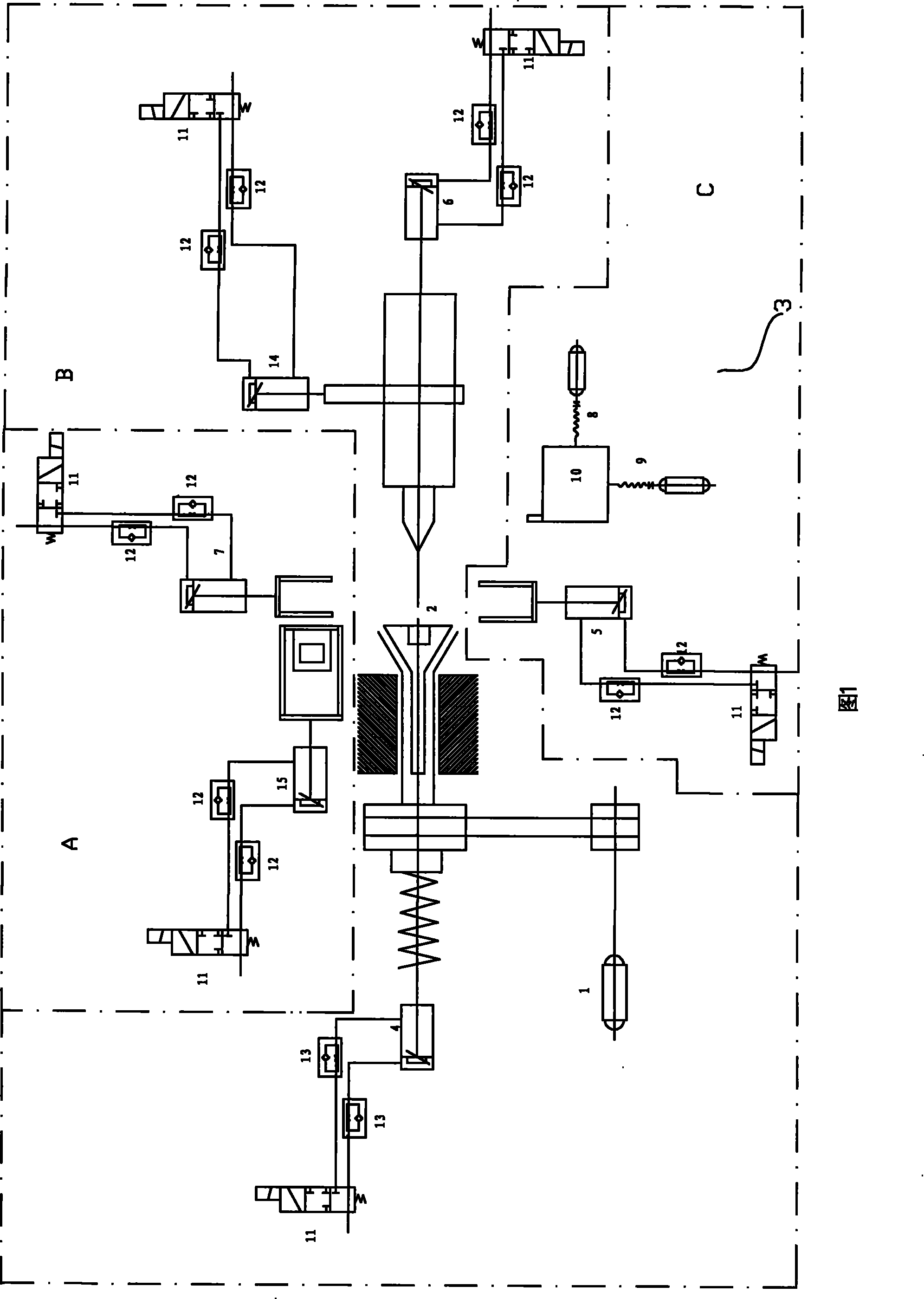 Lathe automatic feeding device for axle machining